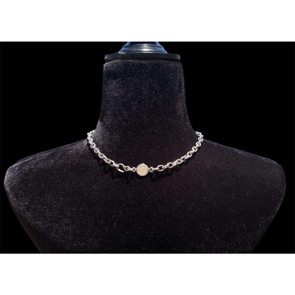 Vintage Peru 950 Sterling Silver Oval Chain Circle Medallion Necklace 17" 40g - Picture 5 of 16